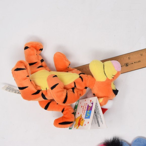 Disney Mattel Holiday Eeyore Tigger Antler Santa Hat Tags Christmas Plush Pooh - Picture 15 of 16